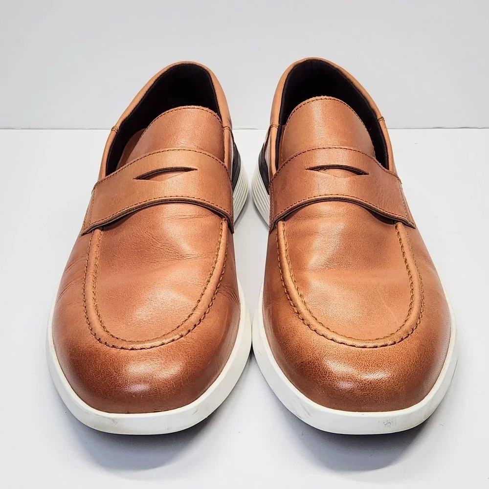 Wolf & Shepherd Shoes Mens Size 9 Brown Leather Slip On Casual Loafers Comfort
